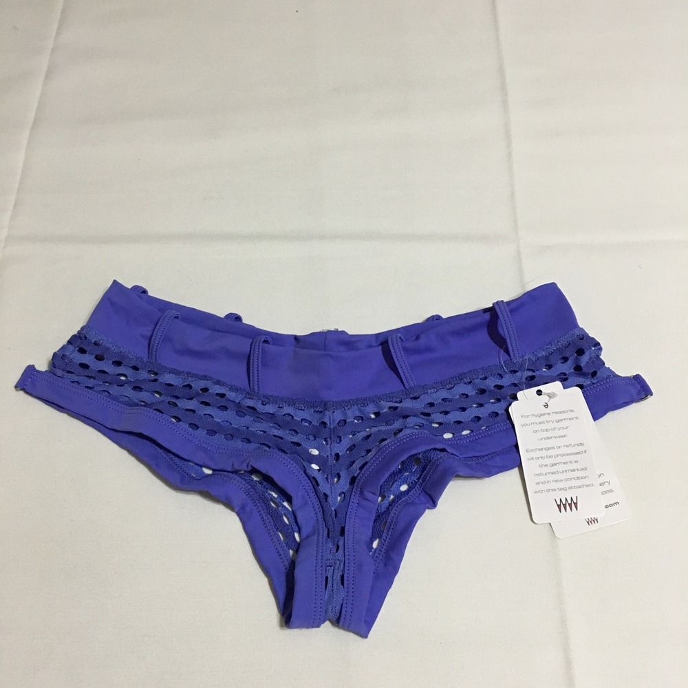 Wicked Weasel Shorts 516 Womens Small Blue Mesh Low Rise NWT